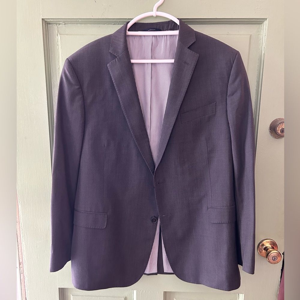 Brooks Brothers Mens Explorer Blazer Suit Jacket charcoal Wool Blend 46 R Regent